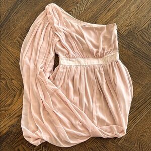 Lipsy UK Elegant One-Shoulder Pink Dress